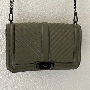 Rebecca Minkoff™ Chevron Quilted Love Crossbody bag.